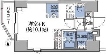 ルネサンスコート両国リバーテラス 802 間取り図