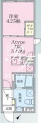 エストゥルースプラス田端 401 間取り図