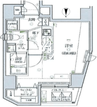 ルクレ墨田緑2 503 間取り図