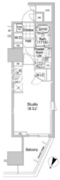 コンフォリア蒲田 1401 間取り図