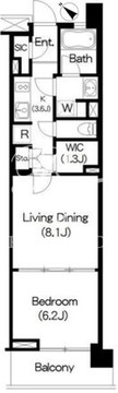 ブリリアイスト三軒茶屋 B-602 間取り図