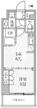 シーズンフラッツ住吉 705 間取り図