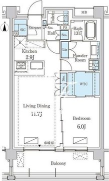 グランドゥールプレミアム代々木大山 203 間取り図