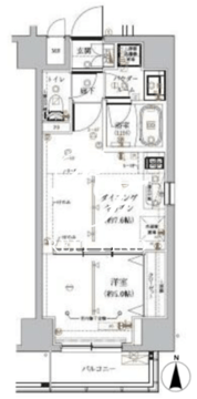 ルクレ墨田緑1 504 間取り図