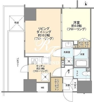 シティハウス西池袋 1307 間取り図