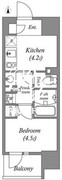 コスモグラシア三ノ輪 1004 間取り図
