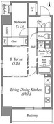 コスモグラシア三ノ輪 1301 間取り図