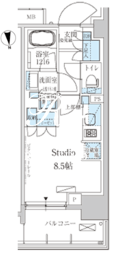 パークアクシス上野三丁目 304 間取り図