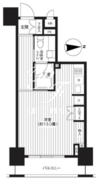 レジディア新御徒町 1502 間取り図