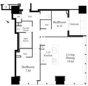 白金ザ・スカイ E-2710 間取り図