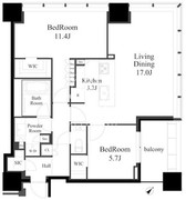 白金ザ・スカイ E-2513 間取り図