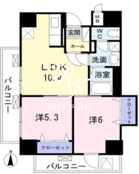 ボヌールトーキ笹塚 804 間取り図