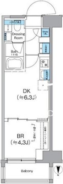 クレヴィアリグゼ日暮里根岸 603 間取り図