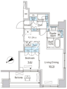 エムエー月島 1104 間取り図