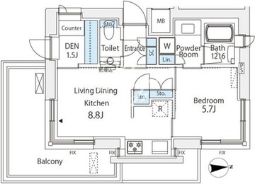 番町會所 304 間取り図