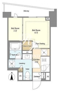 リーブルグラント四谷三丁目 332 間取り図