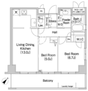 コンフォリア田町 601 間取り図