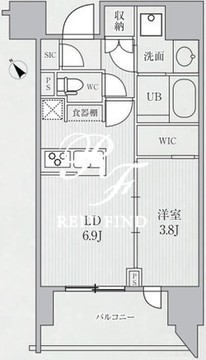 シーズンフラッツ代々木 1301 間取り図