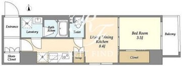 アジュールテラス門前仲町 201 間取り図