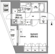 コンフォリア西蒲田 908 間取り図