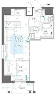 ズーム浅草ウエスト 901 間取り図