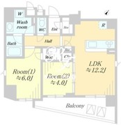 グローリオシェルト飯田橋 701 間取り図