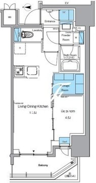 プライムアーバン浅草田原町 1204 間取り図