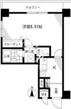 プライムアーバン千代田富士見 603 間取り図