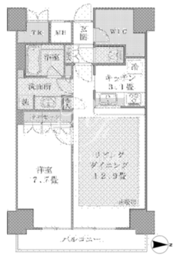 ブリリアイスト東雲キャナルコート 826 間取り図