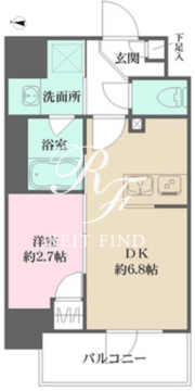 プライムアーバン菊川 301 間取り図