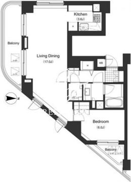 プライムアーバン麻布霞町 5001 間取り図