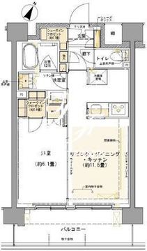 コムレジ赤羽 802 間取り図