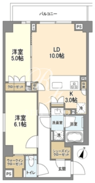 ザ・パークハビオ柿の木坂 201 間取り図