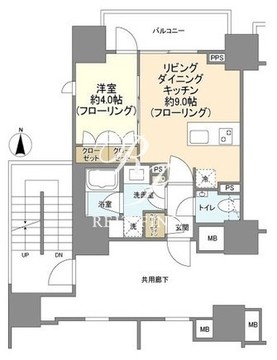 ピアース渋谷 1105 間取り図