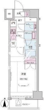 オルタナ神楽坂 1-410 間取り図