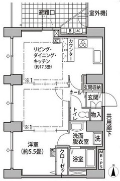 東雲キャナルコートCODAN 14-514 間取り図