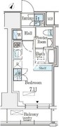 リージア大井町 502 間取り図
