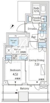 パークコート千代田四番町 7F 間取り図