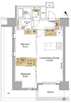 ザ・パークハビオ滝野川 501 間取り図