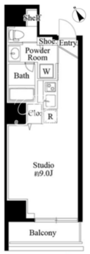 ミレドゥーエ日暮里 202 間取り図