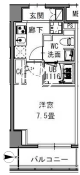 エスレジデンス新御徒町ウエスト 203 間取り図