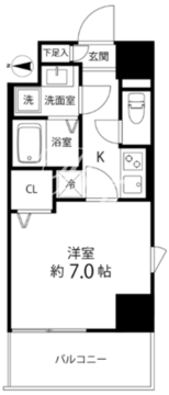 サイオン町屋 404 間取り図