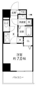 サイオン町屋 408 間取り図