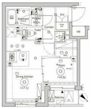 シーフォルム門前仲町 208 間取り図